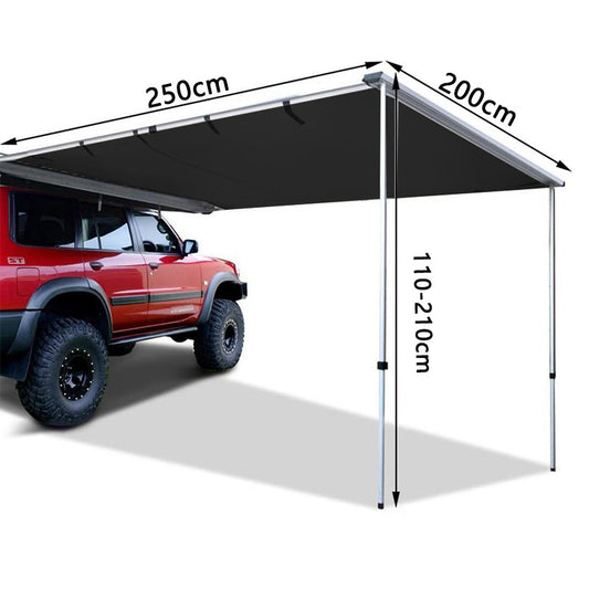 Medidas toldo para coche Levante Compac 250x200cm sobre 4x4 – toldo lateral retráctil Overvian