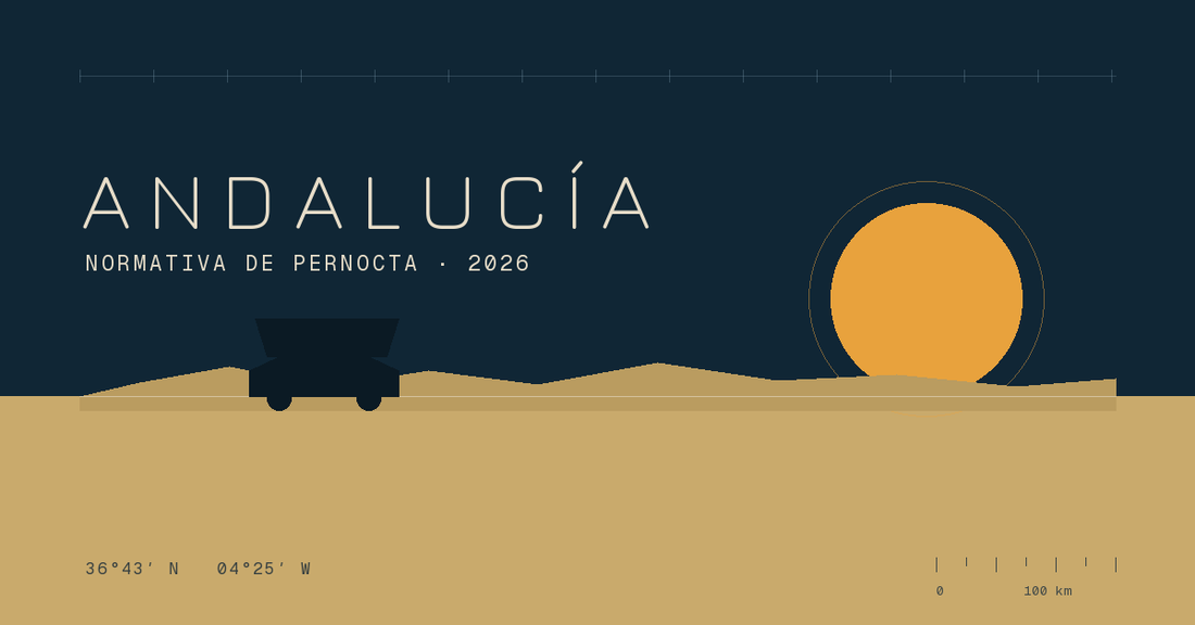 Tienda de techo abierta sobre un 4x4 al atardecer en la costa de Andalucía