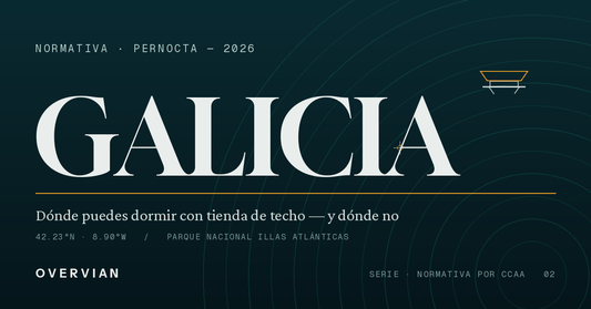Tienda de techo abierta sobre coche al atardecer en la costa de Galicia