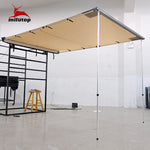 Toldo lateral para coche Levante Compac desplegado – toldo para coche retráctil Overvian