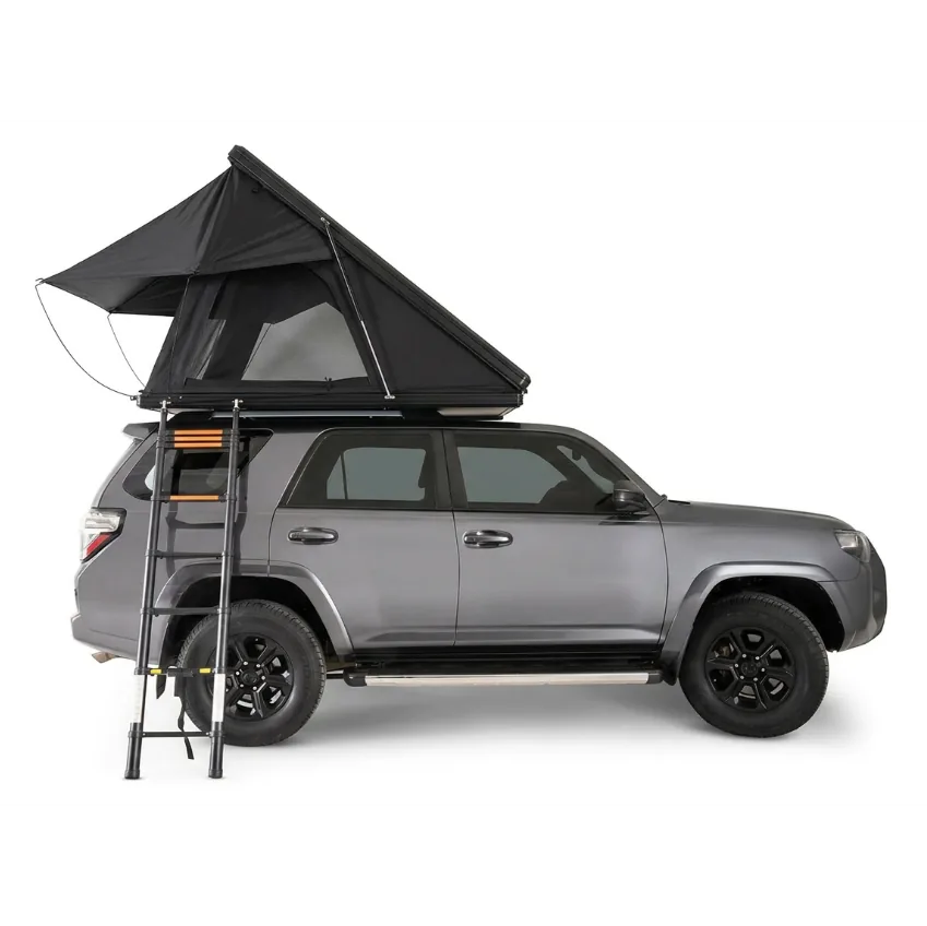 Tienda de techo Altamira vista lateral en Toyota 4Runner – tienda de campaña para coche 4x4 Overvian