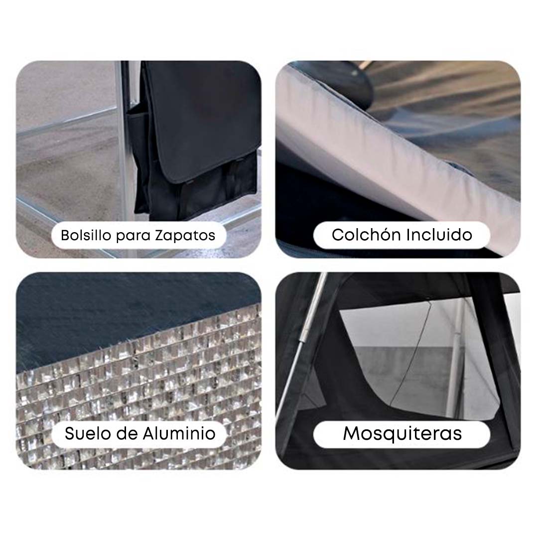 Demo Tienda de campaña para coche (Tipo Cuña) – Comodidad y resistencia