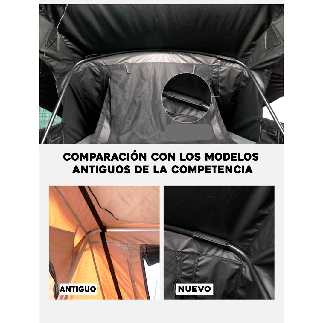 Tienda de techo tipo libro compacta – Ligera, resistente y lista para cualquier coche