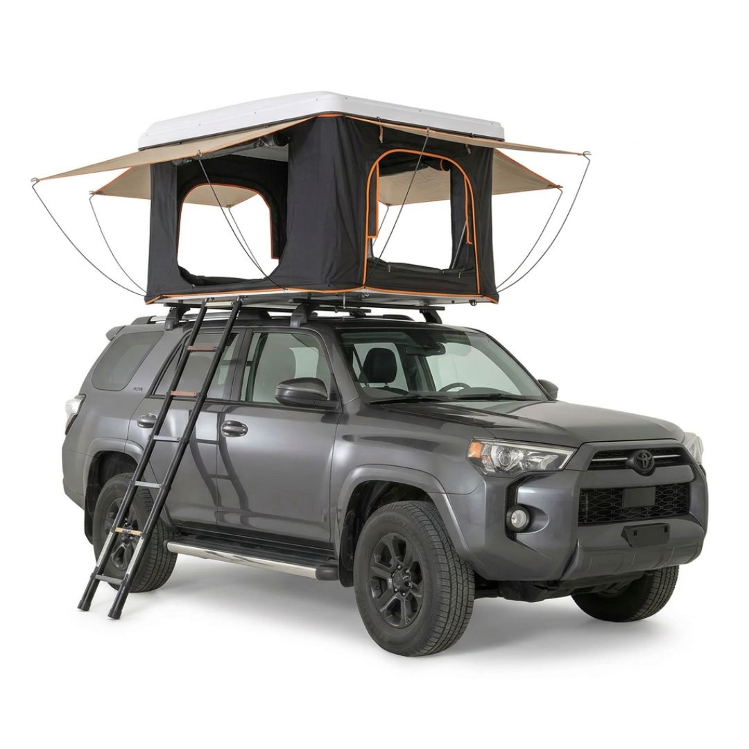 Tienda de techo Namibia Classic abierta en Toyota 4Runner – tiendas techo coche carcasa rígida clásica Overvian