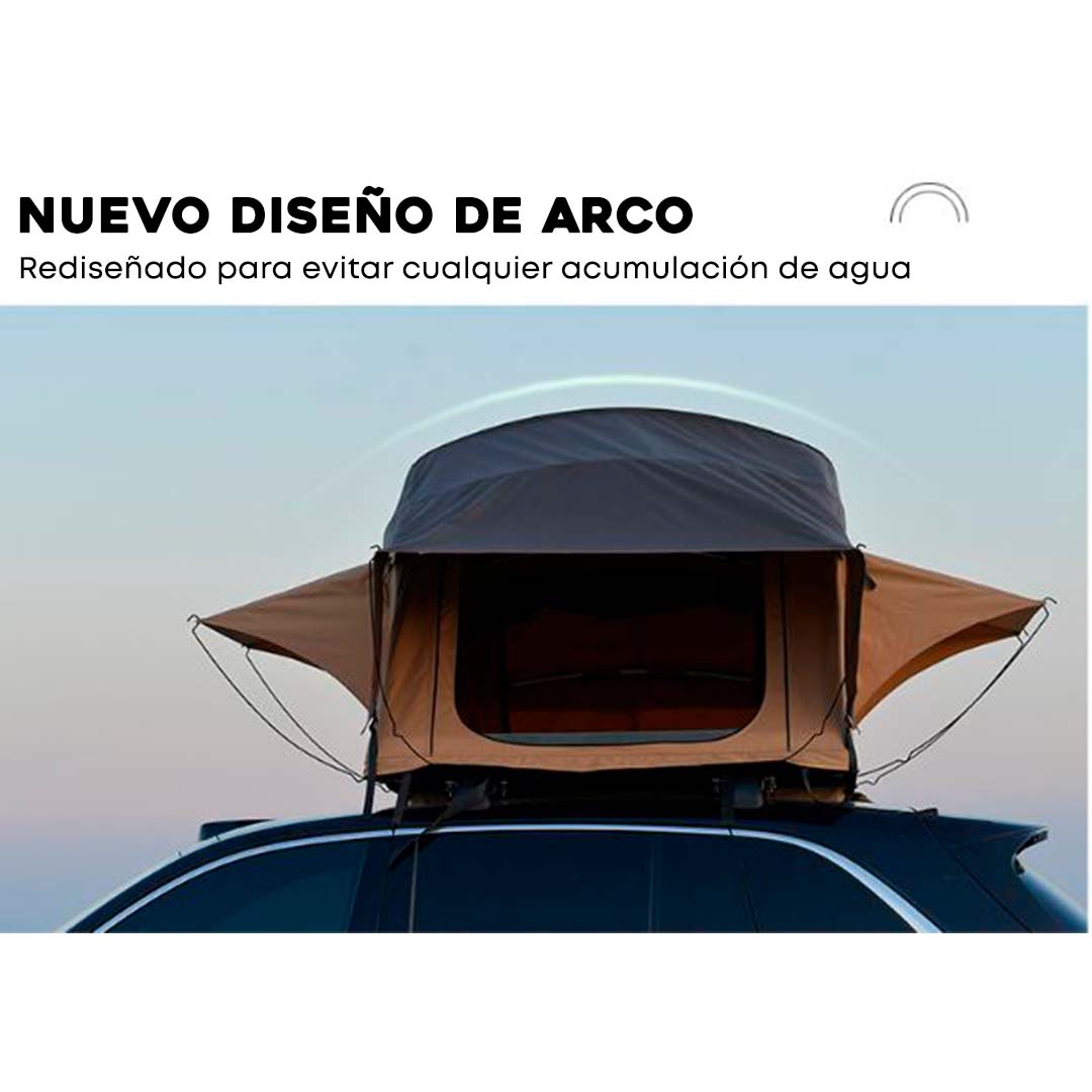 Tienda de techo tipo libro amplia – Espaciosa y compatible con avance lateral